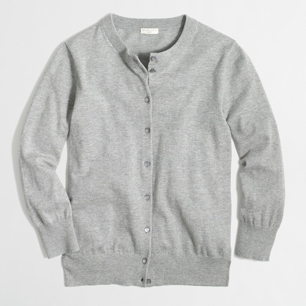 Clare cardigan sweater grey M medium J. CREW